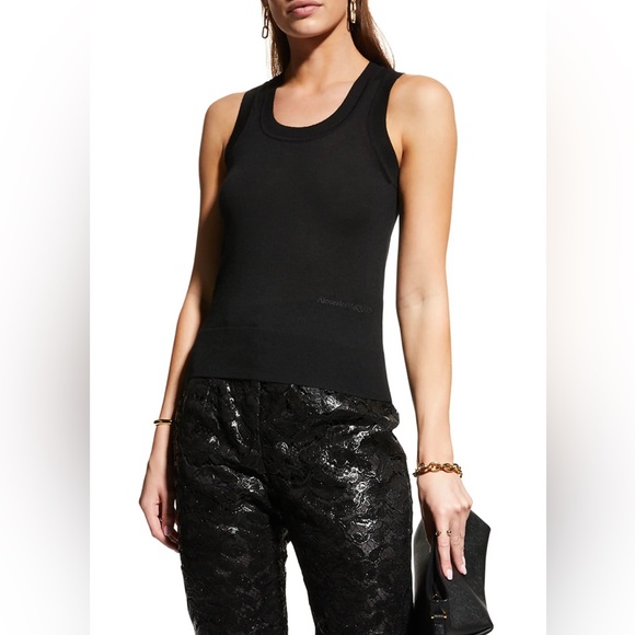 Alexander Mcqueen cashmere tank top black